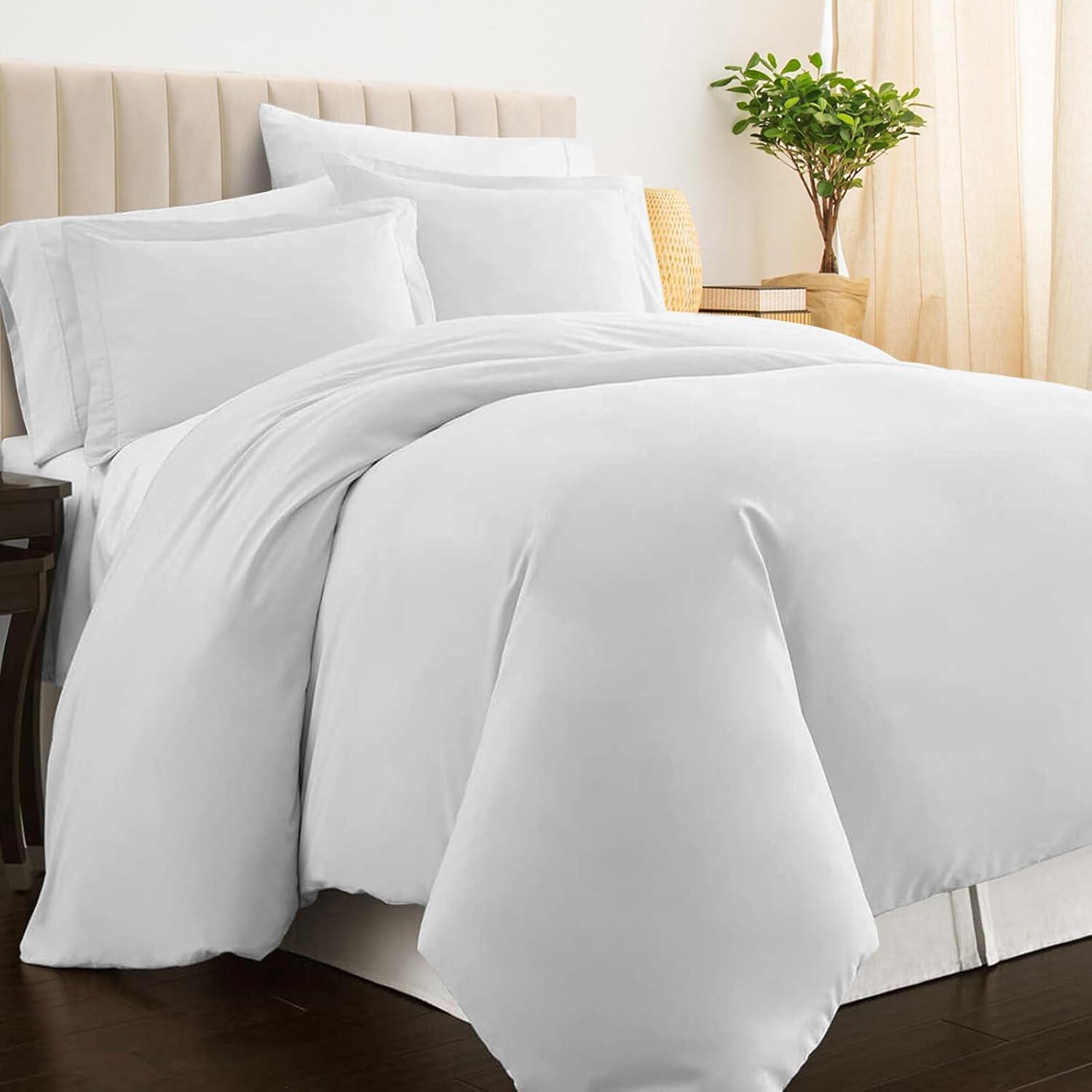 Lavish Touch Duvet Cover Set, 100% Cotton Bed Sets, Luxury Soft with Button