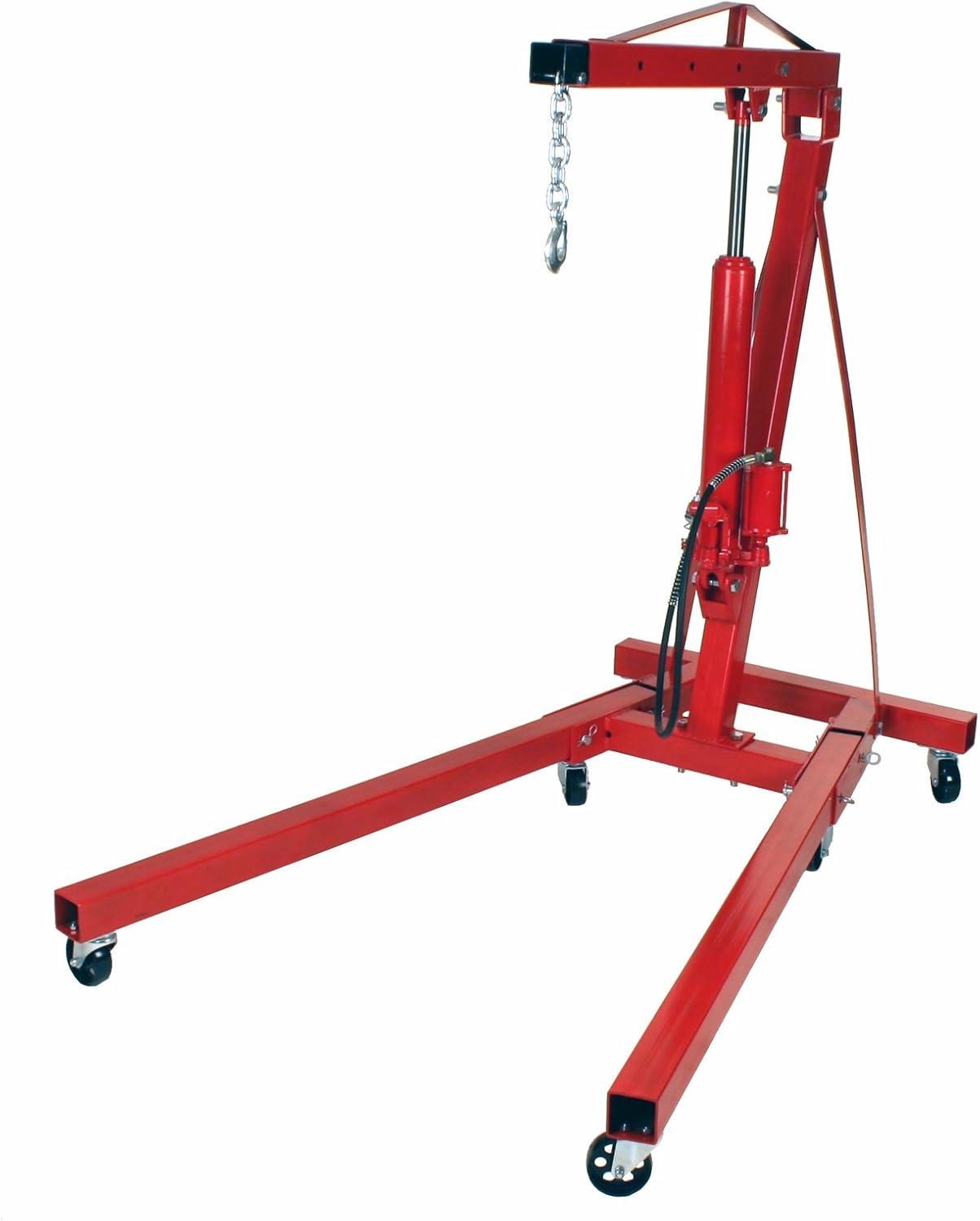 Dragway Tools 2 Ton Folding Air Hydraulic Engine Hoist Cherry Picker Shop Crane