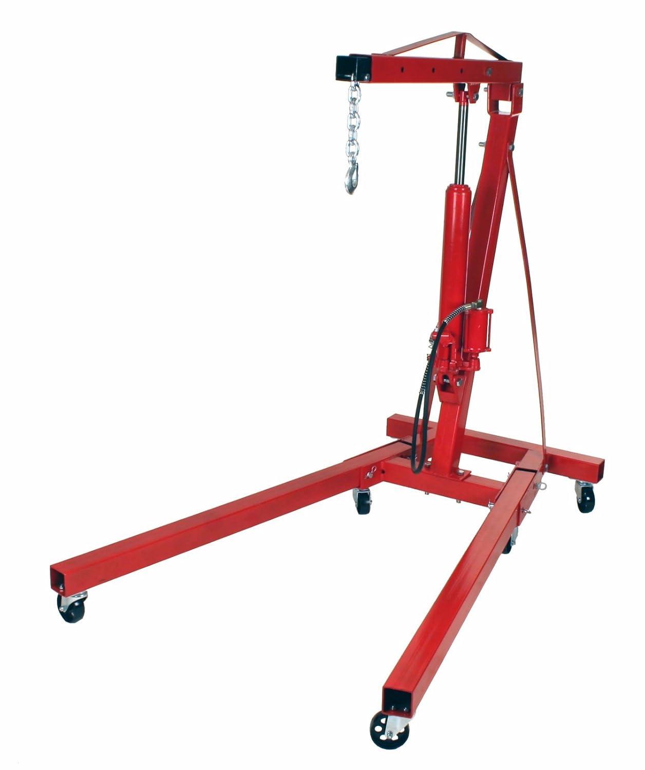 Dragway Tools 2 Ton Folding Air Hydraulic Engine Hoist Cherry Picker Shop Crane