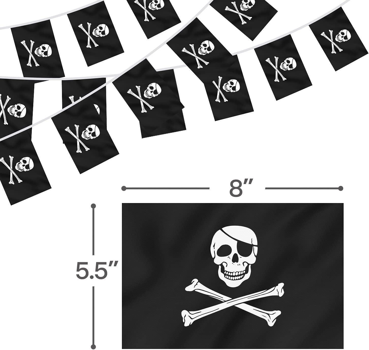 Anley Pirate Flag Jolly Roger String Flag - 33 Feet 32 Flags