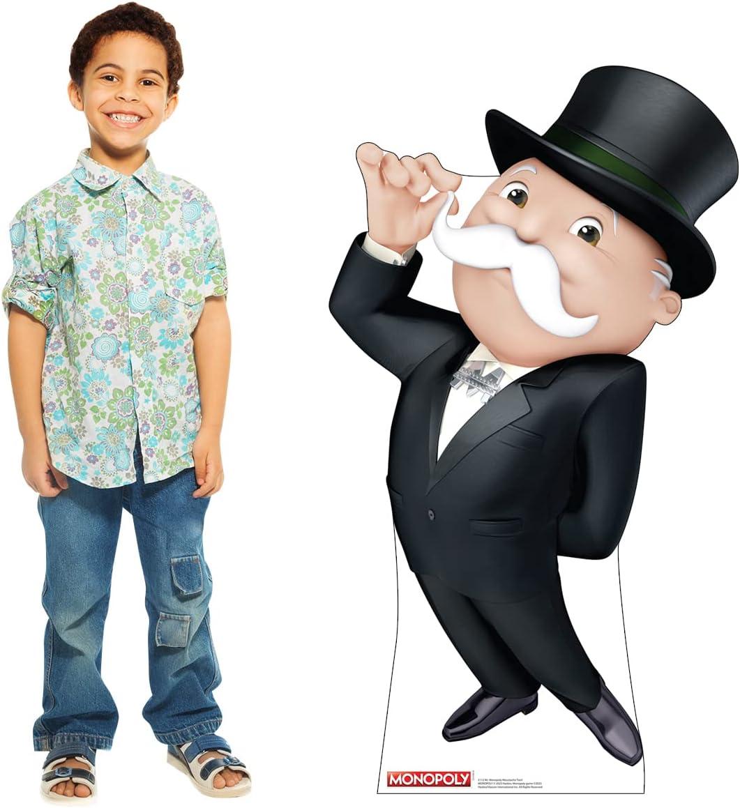 48 x 27 in. Life-Size Cardboard Cutout of Mr. Monopoly Moustache Twirl