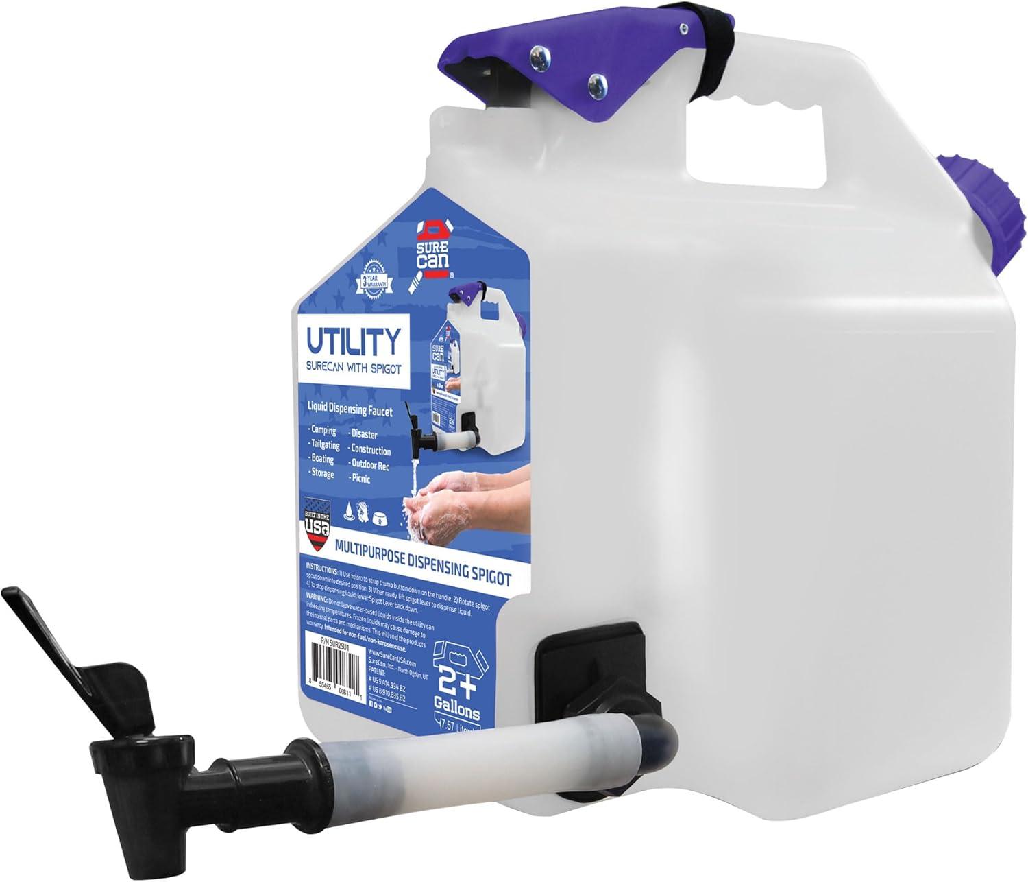 White 2 Gallon Portable Water Station with Spigot