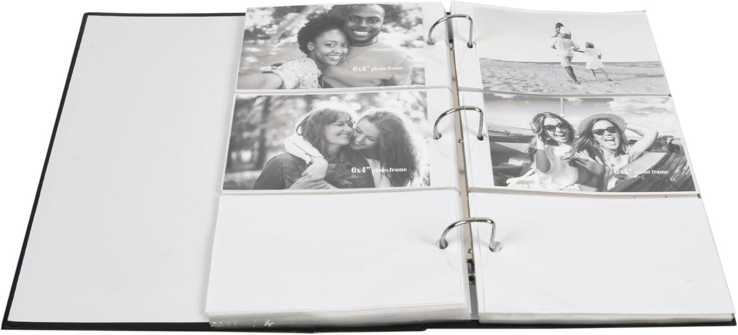 Ebern Designs New View Gifts Classic Black Photo Album, Holds 3 Photos Per Page, 4"X6" Photos
