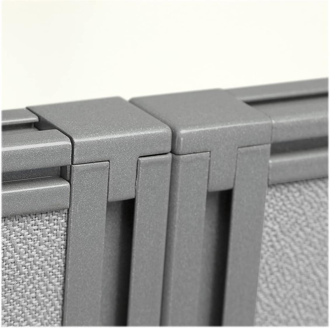 Bush Business Furniture Easy Office L-Shaped 4 Person Cubicle with Cable Management