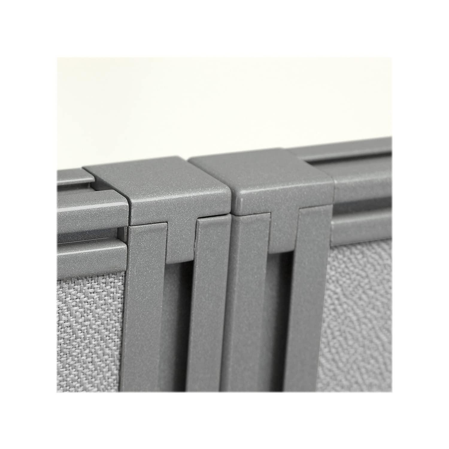 Bush Business Furniture Easy Office L-Shaped 4 Person Cubicle with Cable Management