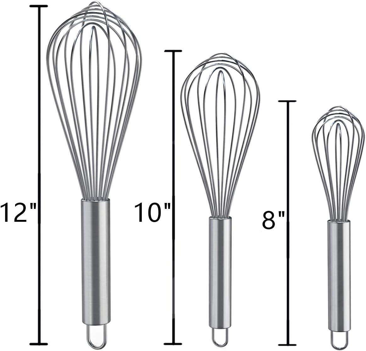 Stainless Steel Balloon Whisk Set, 3 Sizes