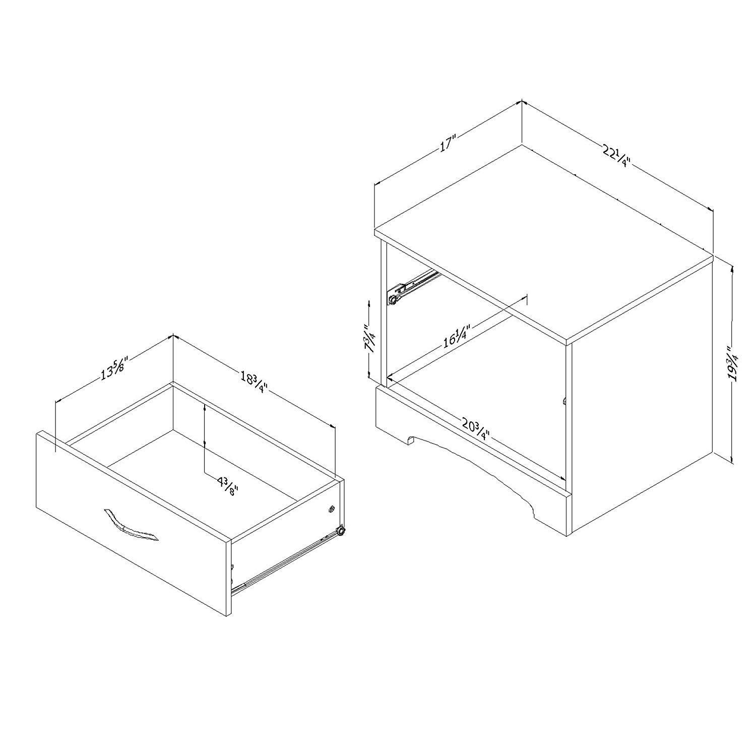 South Shore Step One 1-Drawer Nightstand