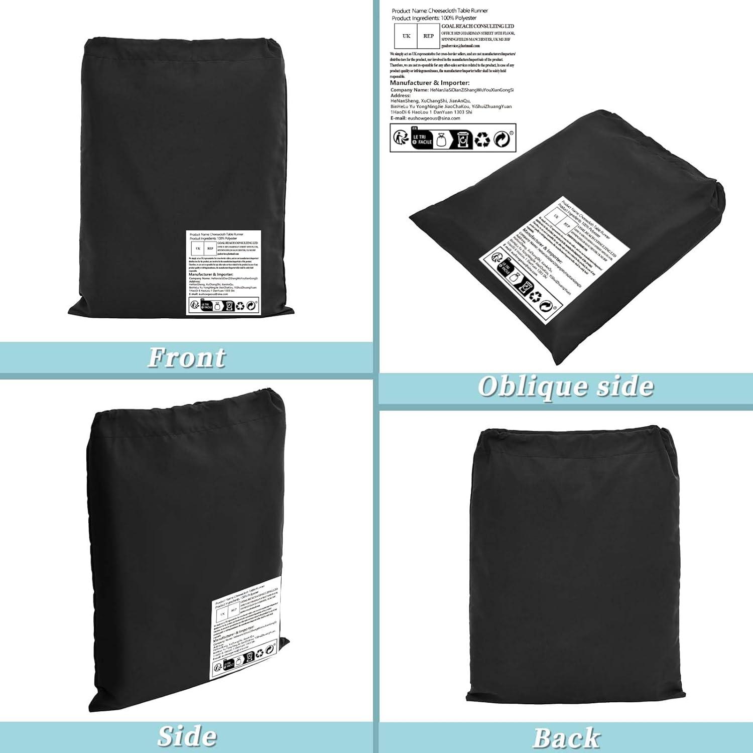 Mint Green Cheesecloth Table Runner 6 Pack 35" Boho Gauze Runner 120 inches Long Tablecloth Runner Rustic Sheer Fabric Bulk for Baby Shower Wedding Bridal Birthday Party Table Decorations