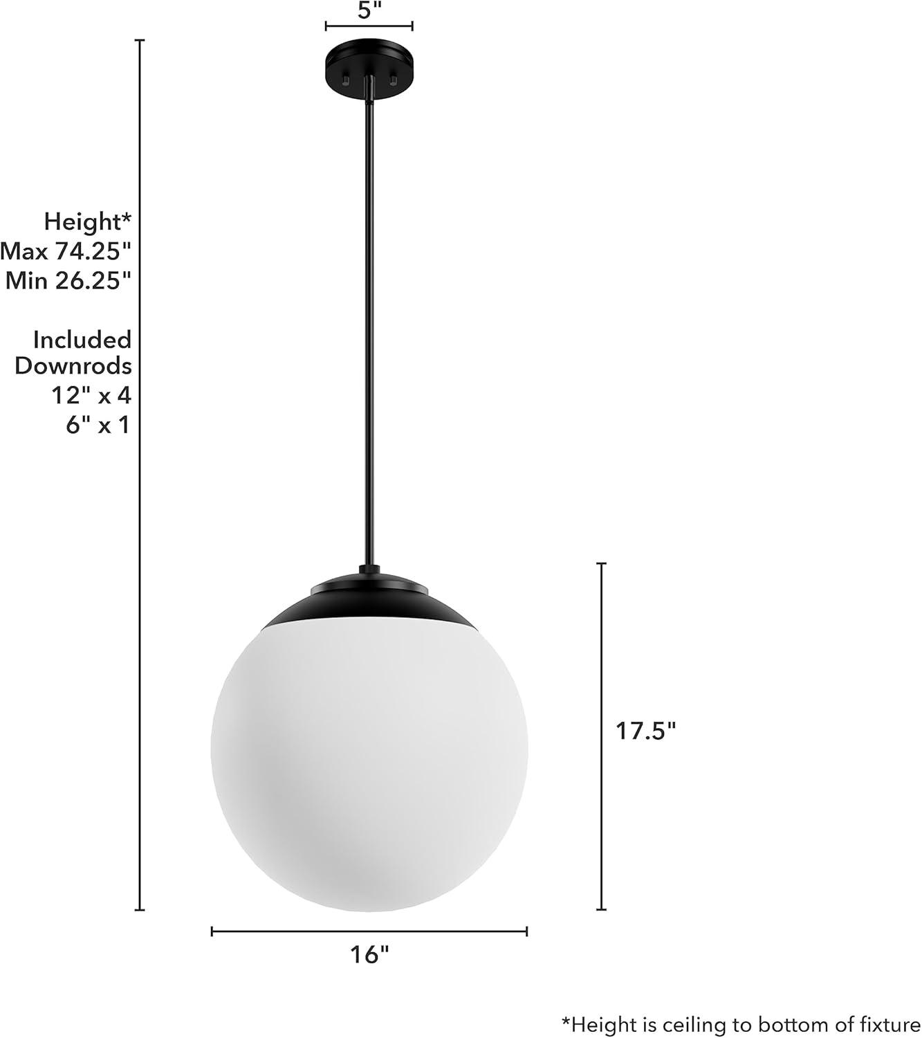 Hunter Fan Hepburn 1 - Light Sphere Globe Pendant
