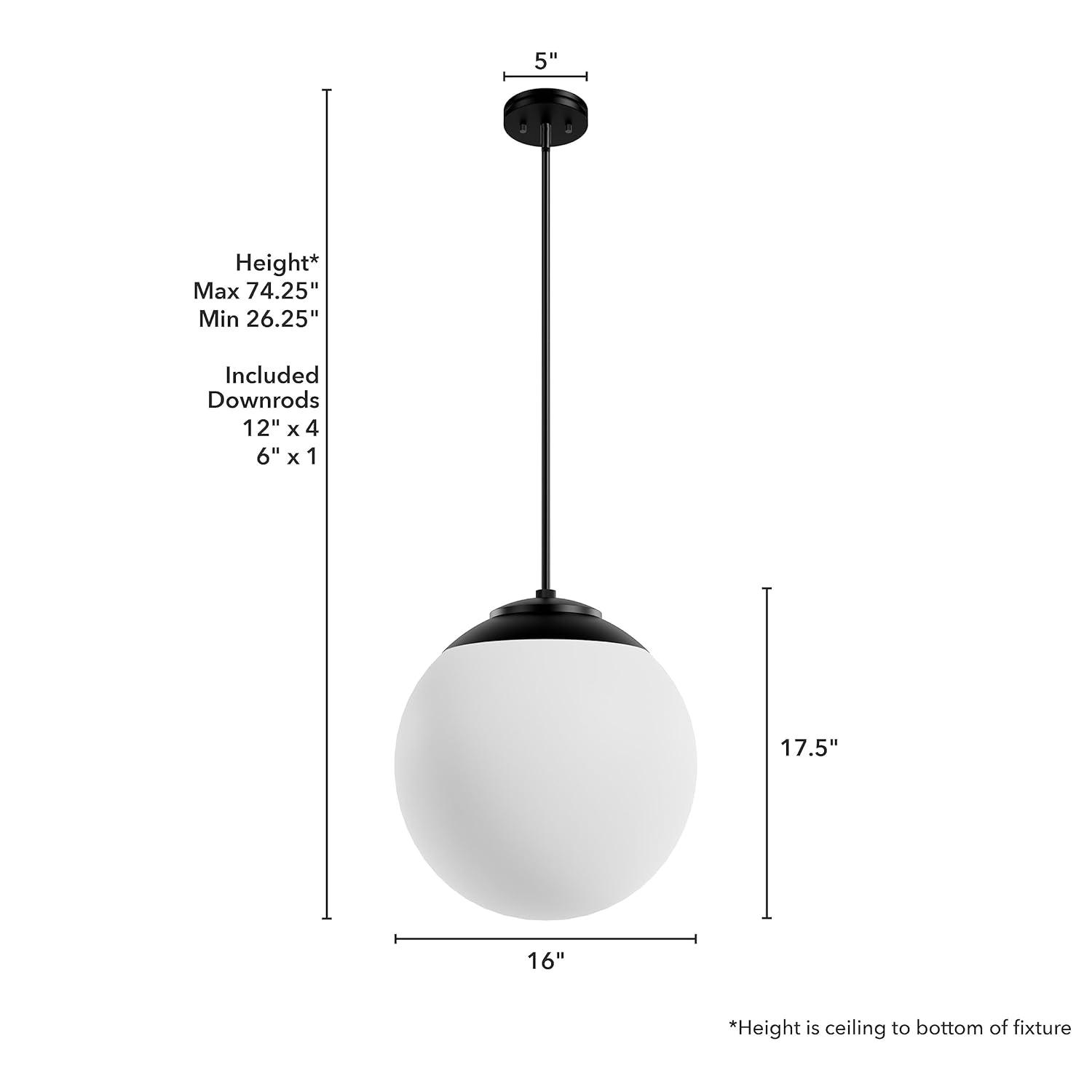 Hunter Fan Hepburn 1 - Light Sphere Globe Pendant