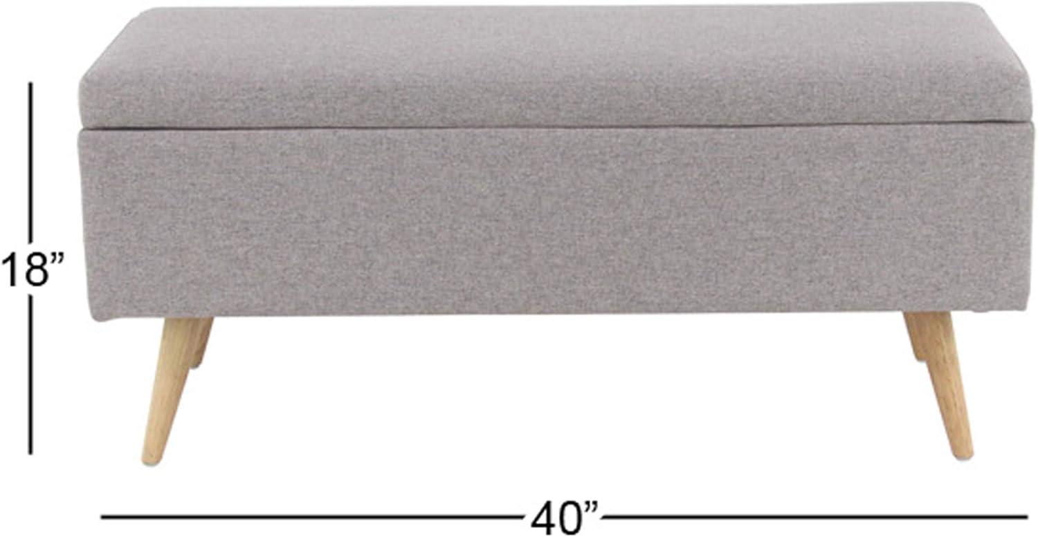 Contemporary Storage Bench Gray - Olivia & May