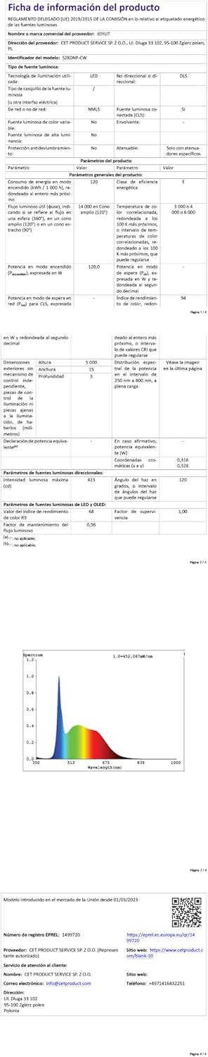 JOYLIT 24V LED Strip Warm White 3000K Dual Row 272LEDs/M 16.4FT, UL Listed Pro 792LM/FT CRI 92+ Dimmable Tape Lights 120W, 13000LM Ultra Bright Task Light Strip for Commercial, Home