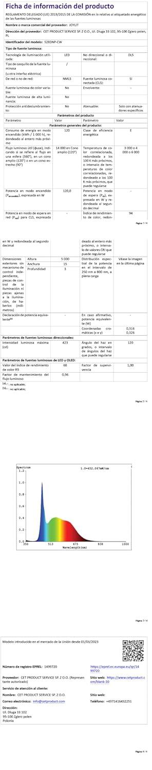 JOYLIT 24V LED Strip Warm White 3000K Dual Row 272LEDs/M 16.4FT, UL Listed Pro 792LM/FT CRI 92+ Dimmable Tape Lights 120W, 13000LM Ultra Bright Task Light Strip for Commercial, Home