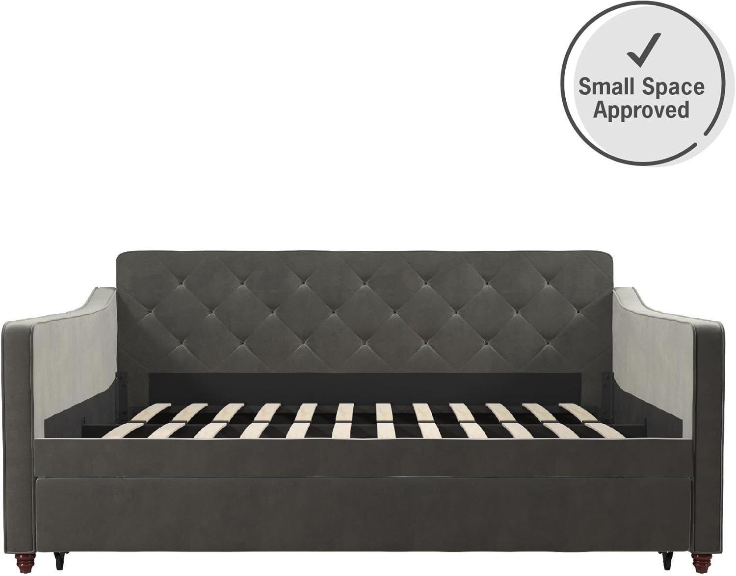 Vintage Upholstered Daybed with Trundle