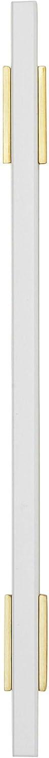 Amerock Urbanite 6-5/16 inch (160mm) Center-to-Center Brushed Gold/White Cabinet Pull