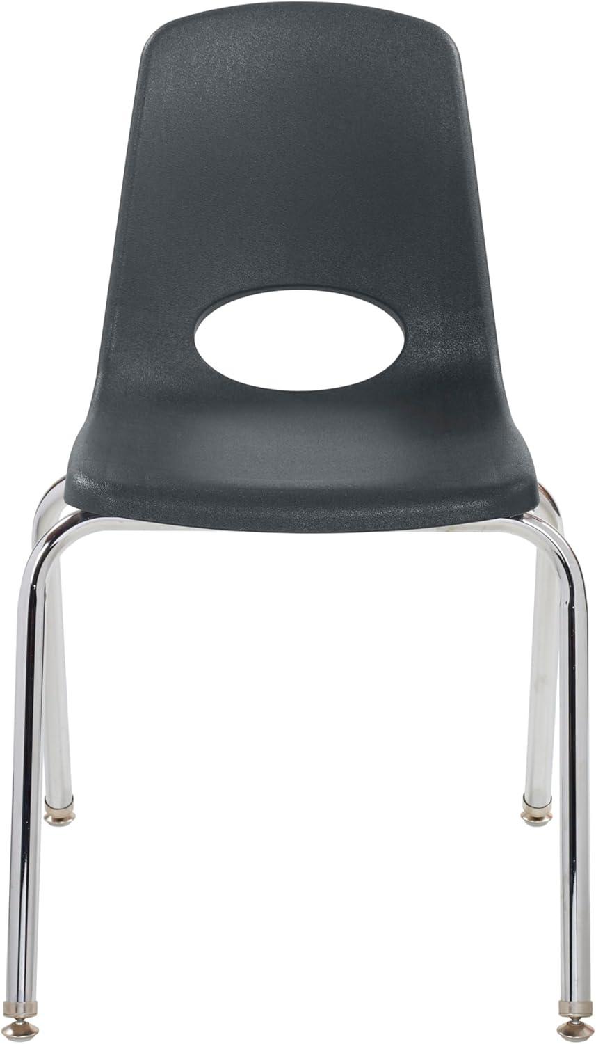 Factory Direct Partners 18" Classroom Stack Chair with Swivel Glide Legs