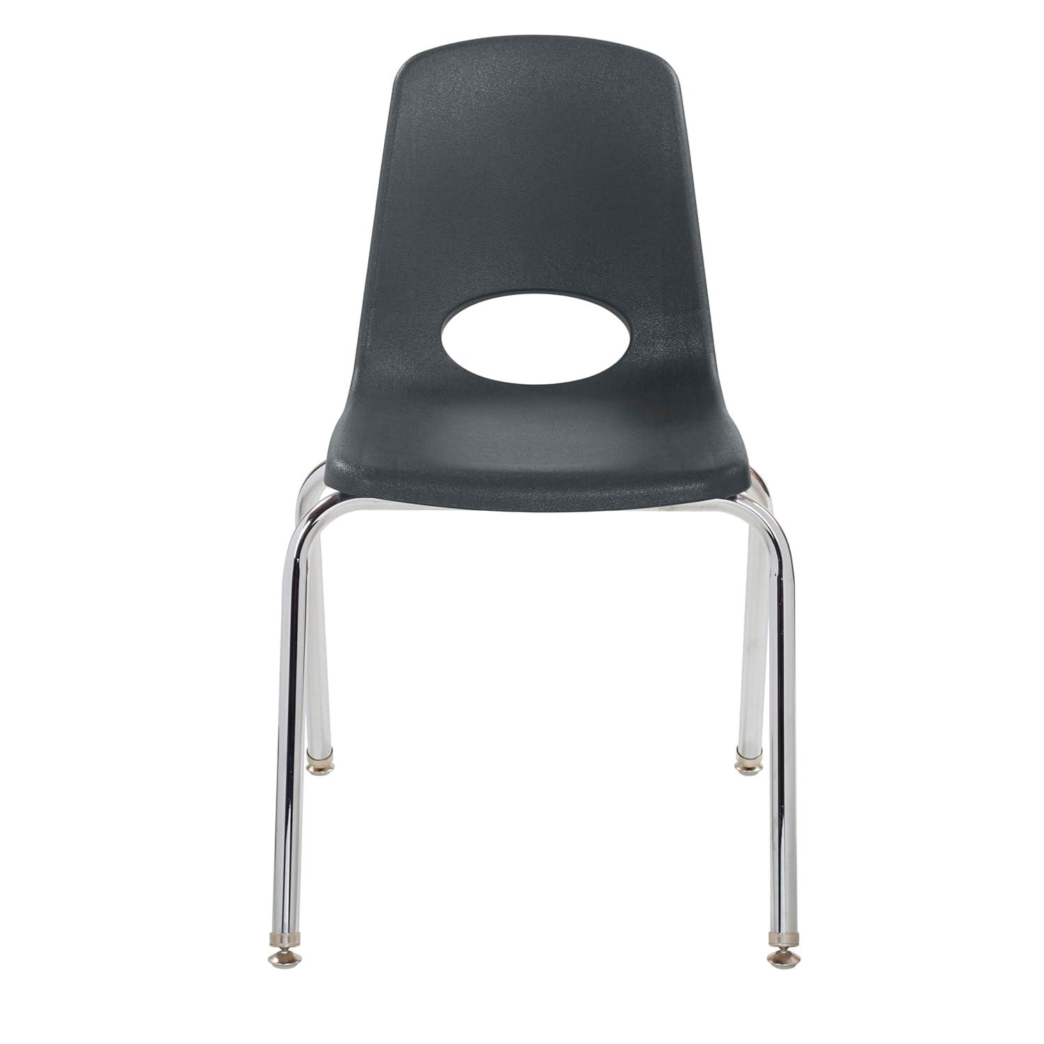 Factory Direct Partners 18" Classroom Stack Chair with Swivel Glide Legs