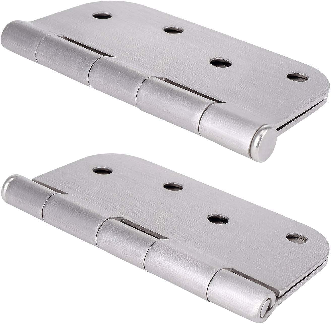 18-Pack Satin Nickel 4" x 4" Rounded Door Hinges