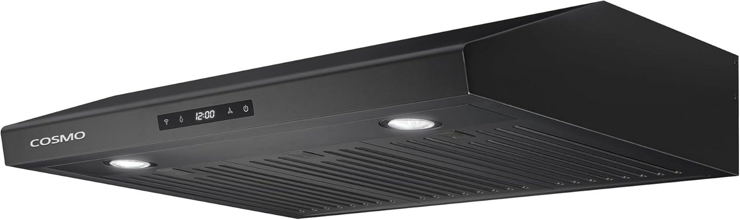 30 in. Under Cabinet Range Hood with Digital Touch Controls in Matte Black