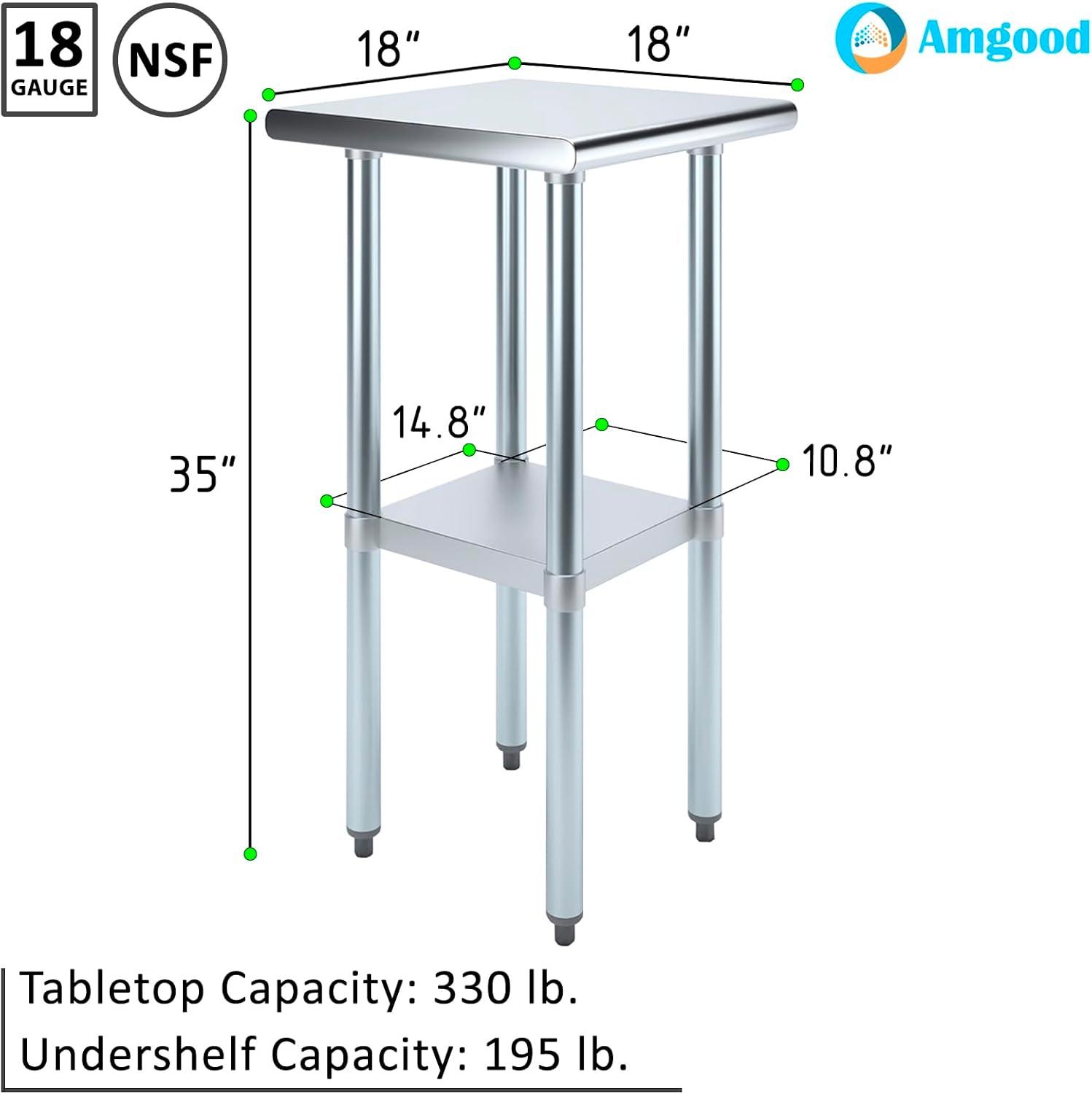 Amgood Stainless Steel Top Workbench