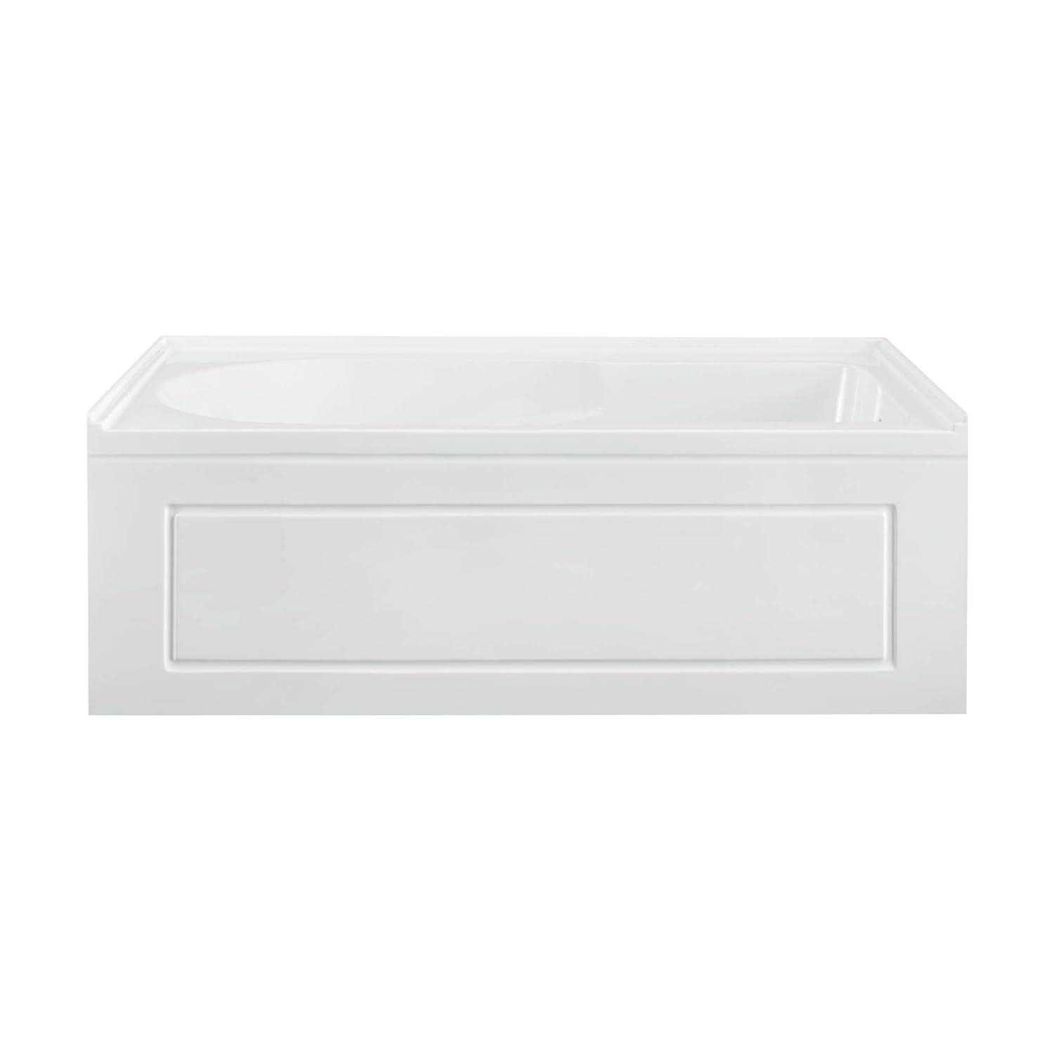 Concorde 60" x 32" Acrylic Glossy White, Alcove, Integral, Apron Bathtub
