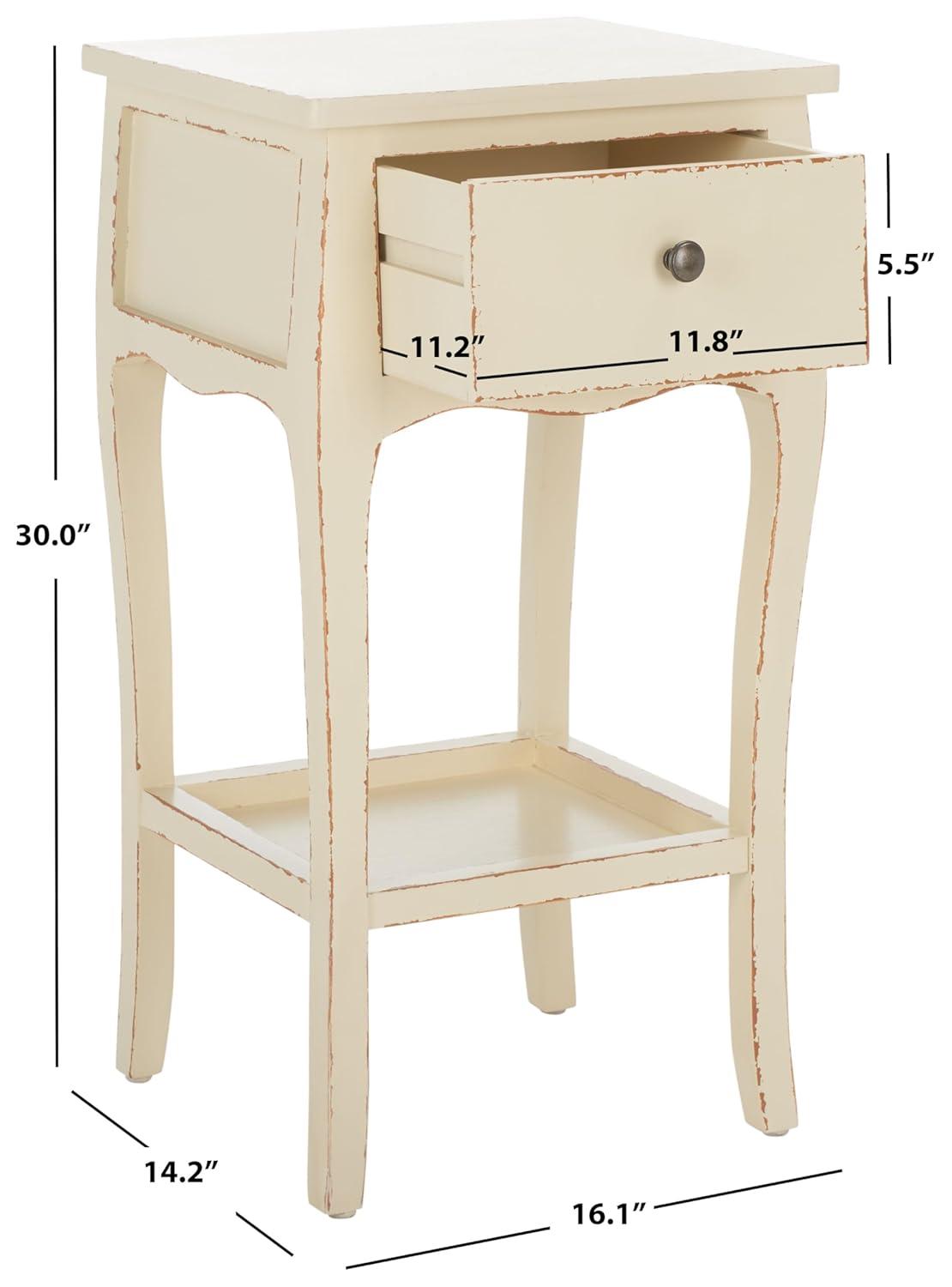 Thelma End Table - Vintage Cream - Safavieh