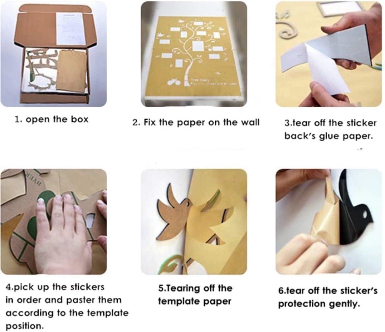 Red Barrel Studio® 3D Tree Wall Stickers - DIY Photo Frame Tree Wall Decal Family Photo Frame Sticker Murals Wall Decor Living Room Bedroom TV Background Home Decorations