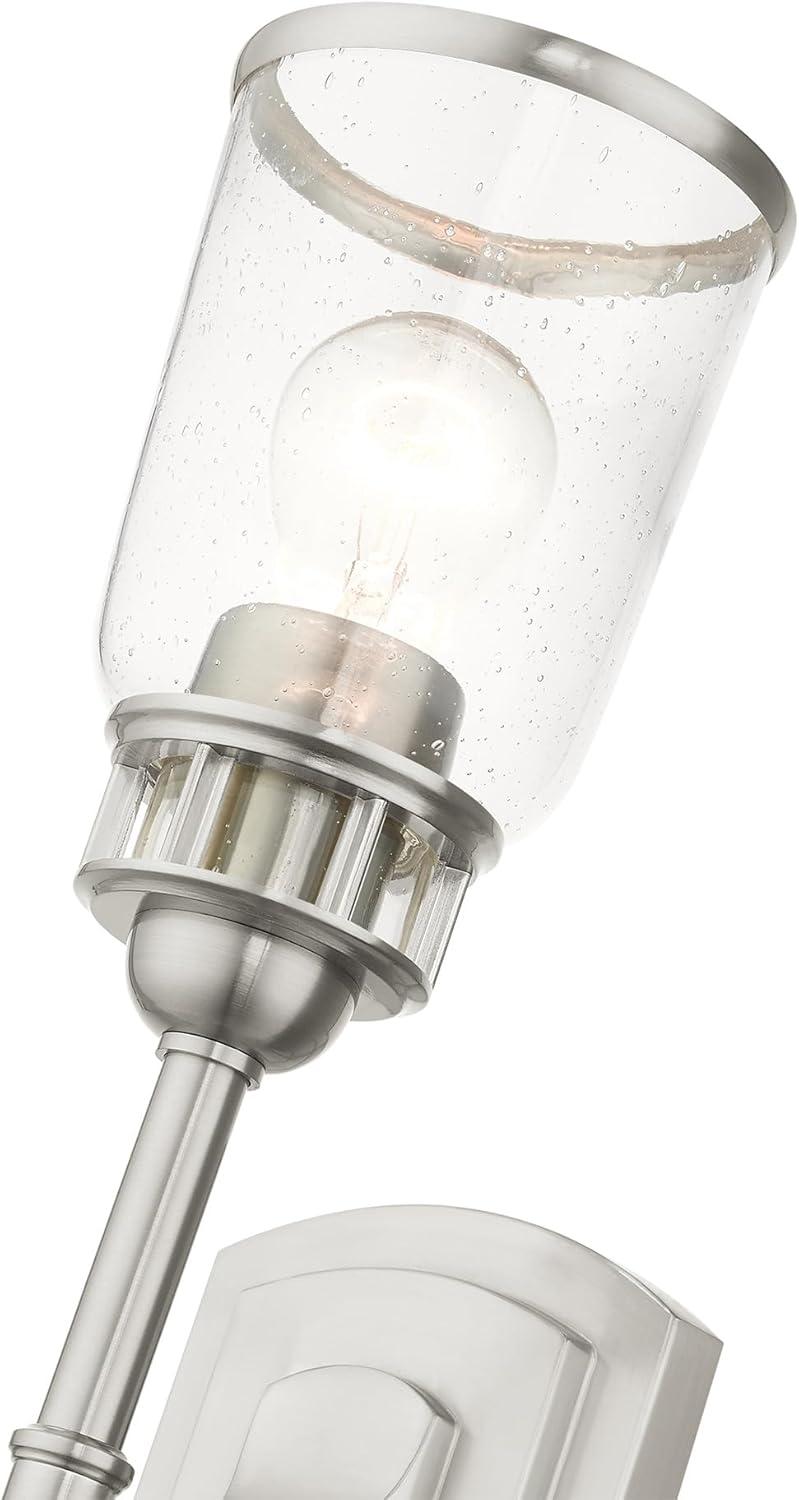 Livex Lighting Lawrenceville 1 Light Wall Sconce Brushed Nickel Finish