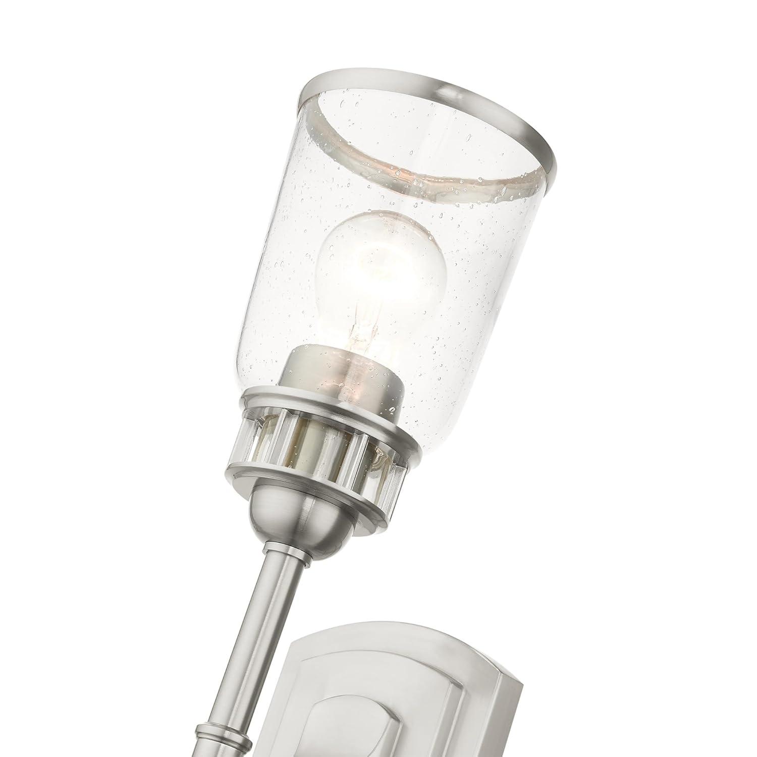 Livex Lighting Lawrenceville 1 Light Wall Sconce Brushed Nickel Finish