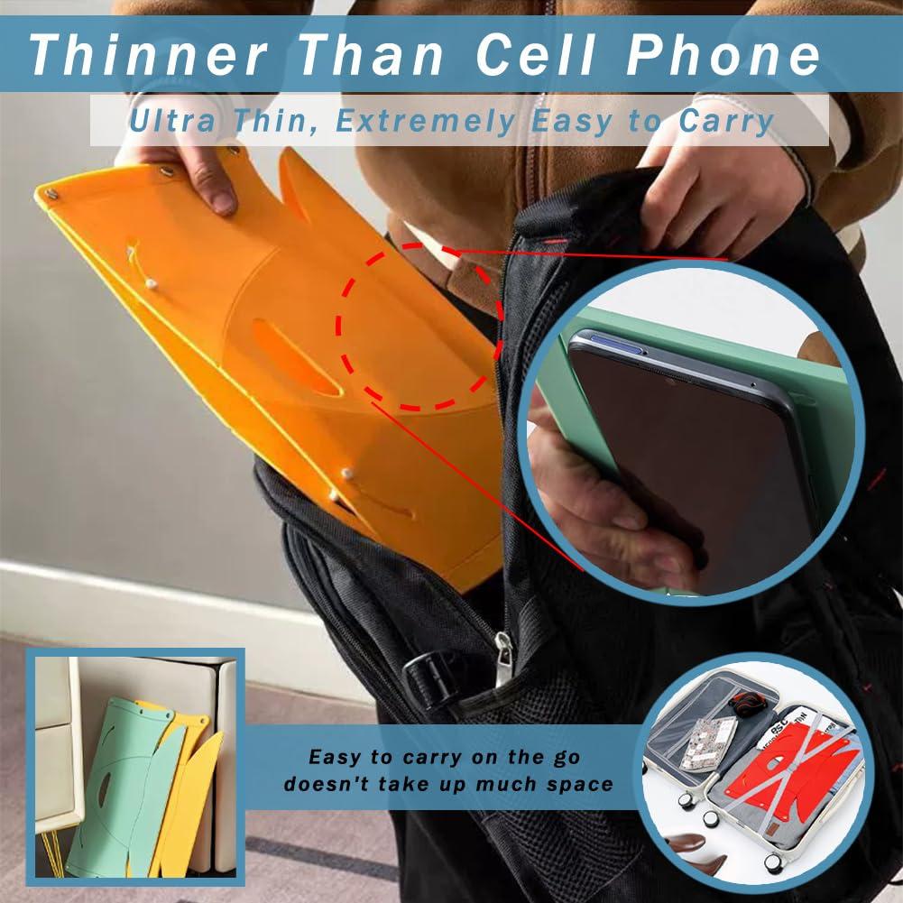 Foldable Portable Outdoor Stool, Thickness of 0.5 in, Quick Opens for Camping Hiking Picnic Fishing Subway, Lightweight Mini Folding Travel Potty Stool, Footrest for Air Travel Red