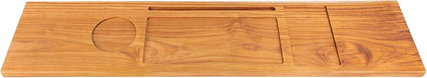 Rebrilliant Teak Bathtub Tray Table, Wooden Bath Board For Tub With Wine And Ipad Holder