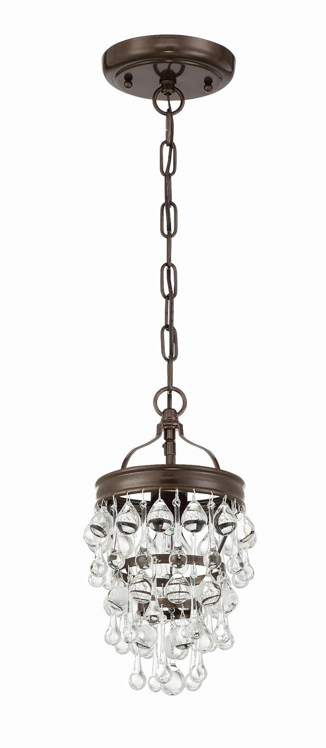 Crystorama Calypso 7 1/2"W Vibrant Bronze and Crystal Mini Chandelier