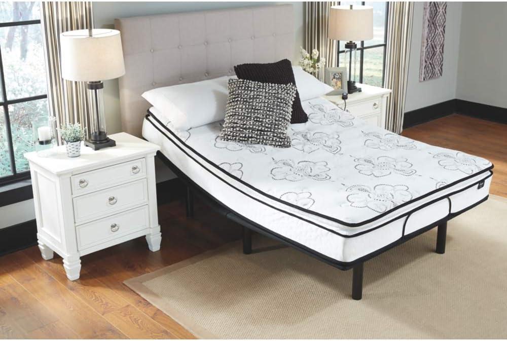 King Adjustable White Metal Bed Base with Remote