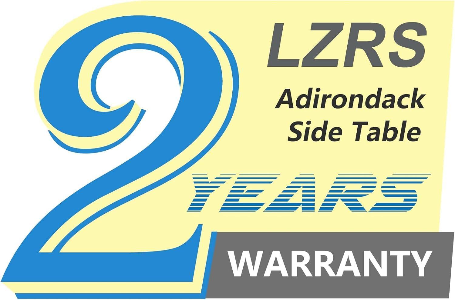 WestinTrends All-Weather Outdoor Patio Round Poly Adirondack Side Table, Orange