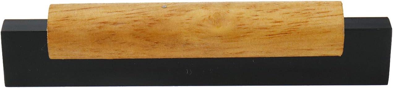 Mcredy Cabinet Handles 3.78 Inch Hole Centers Black Wooden Dresser Drawer Pulls Cbinet Hardware for Close Wardrobes Kitchen Handles Hardware, 2 Packs