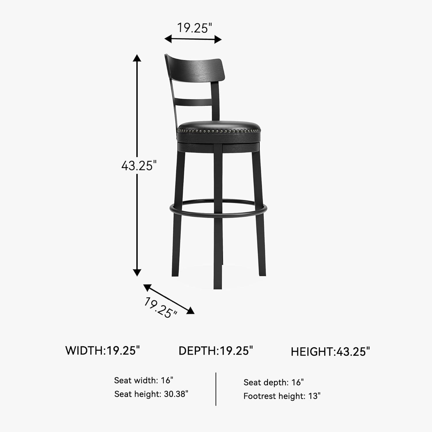 August Grove® Daiah Swivel Upholstered Counter Stool with Solid Wood Frame