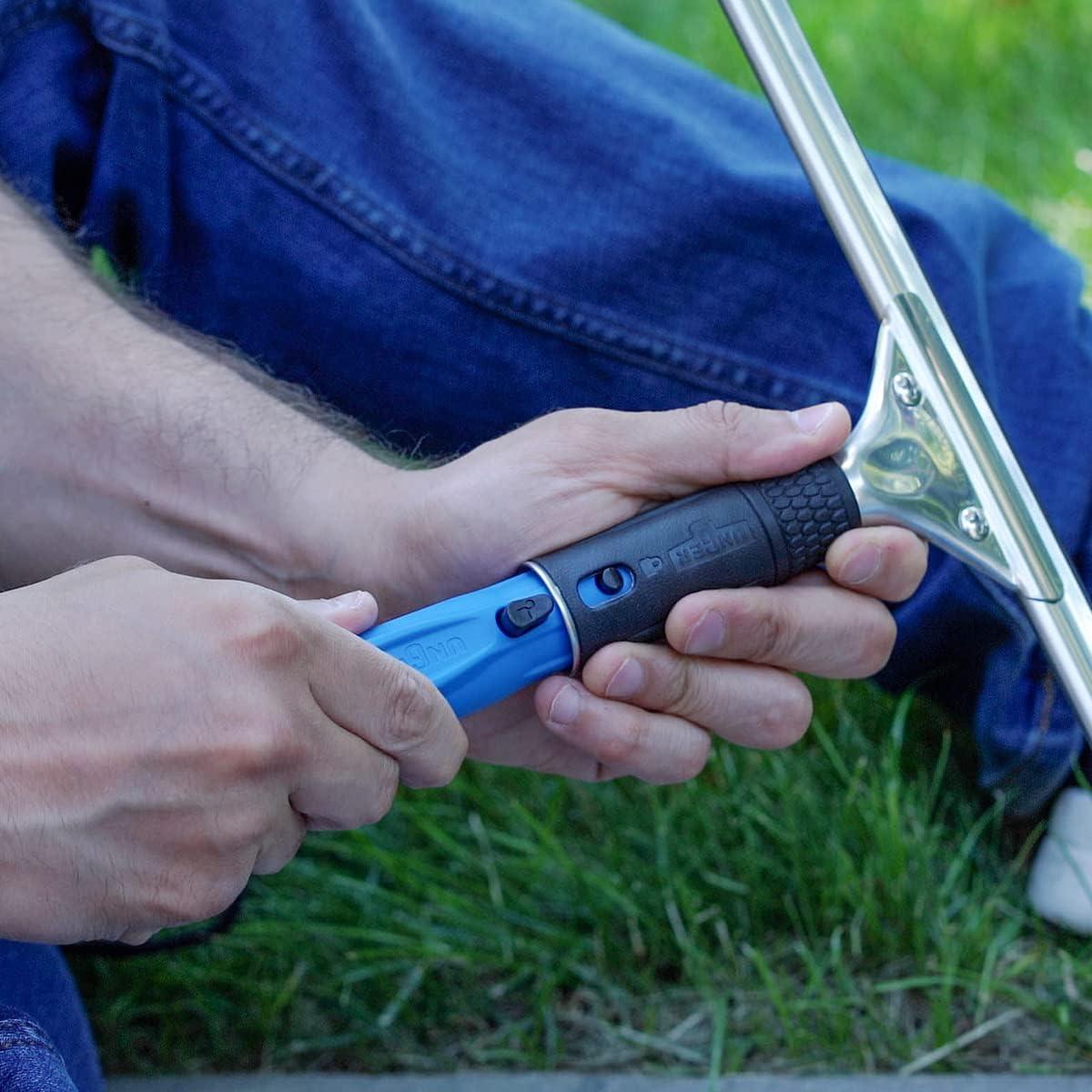 Unger Professional Connect and Clean 6’-12’ Aluminum Telescopic Extension Pole with Locking Cone and Quick-Flip Clamp, Compatible with Cleaning Tool Attachments, Indoor and Outdoor Use