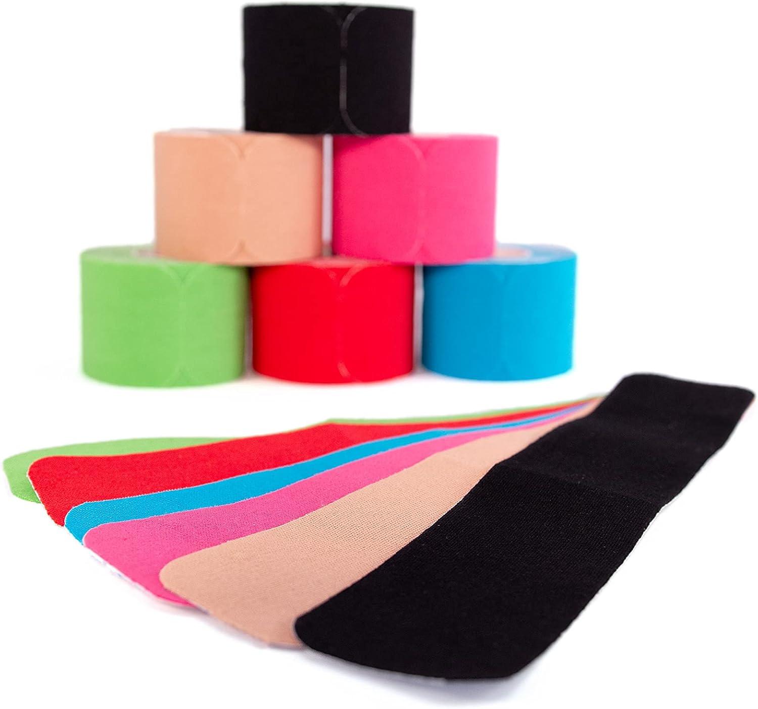 Multicolor Precut Waterproof Elastic Kinesiology Tape Set