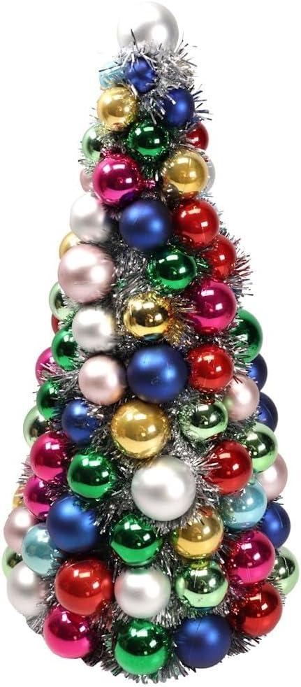 Multicolor Ornament Ball Christmas Tree Topper Set