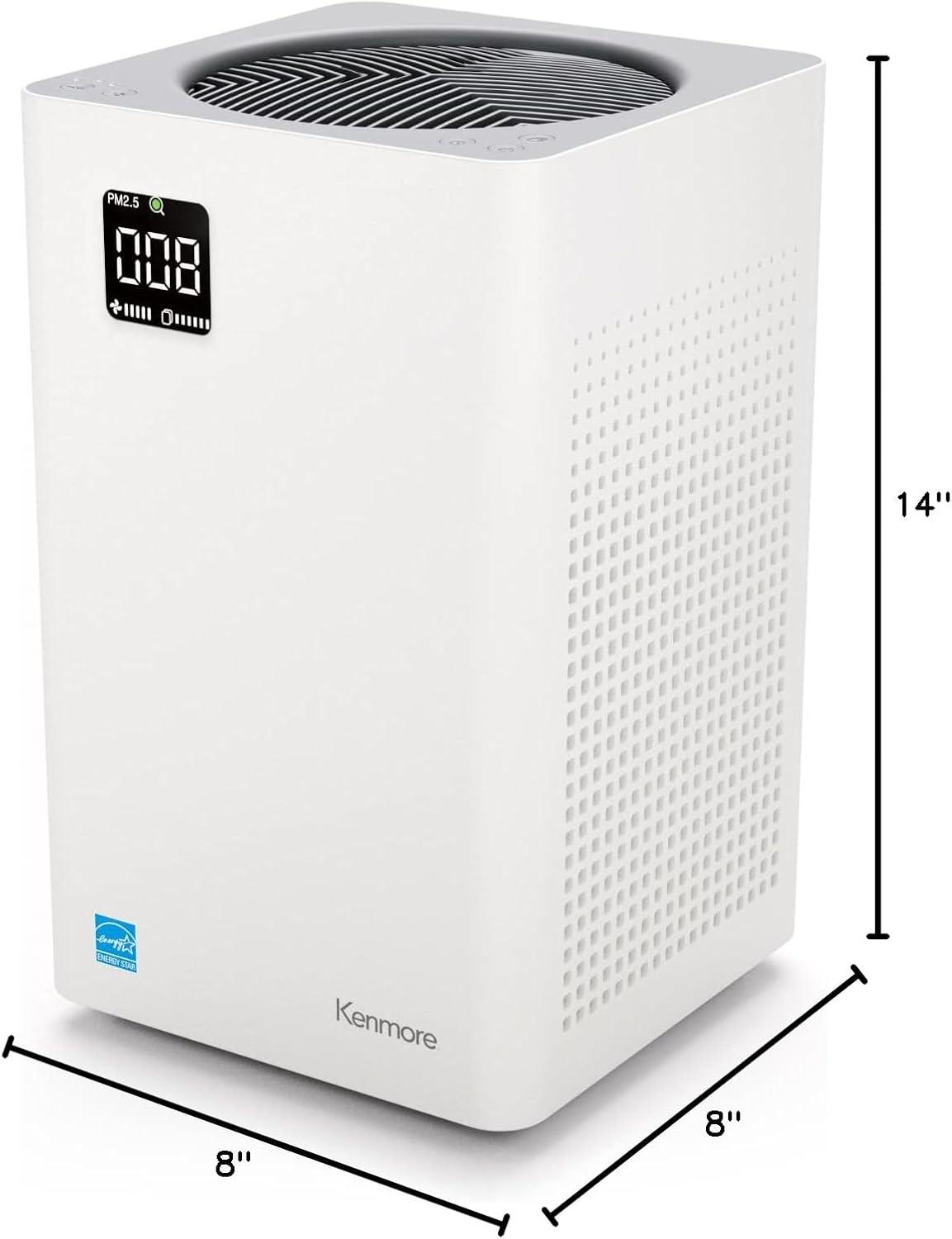 Kenmore 1200 sq ft HEPA Air Purifier, White