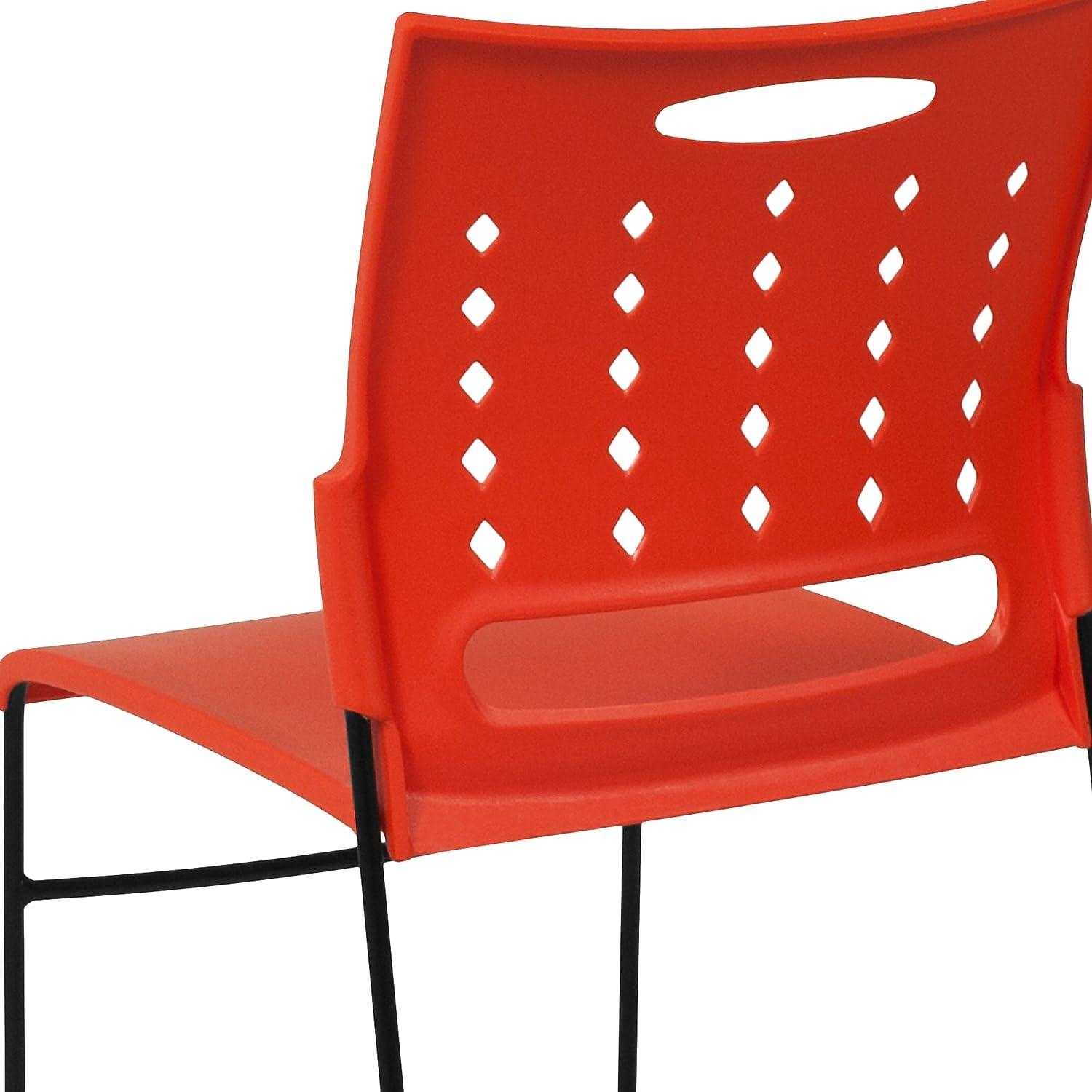Flash Furniture 881 lb. Capacity Sled Base Stack Chair with Carry Handle and Air-Vent Back