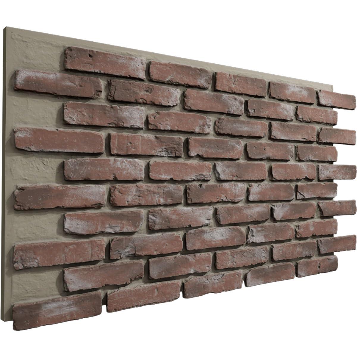 Ekena Millwork EverStone Aged Brick Faux Brick Panel