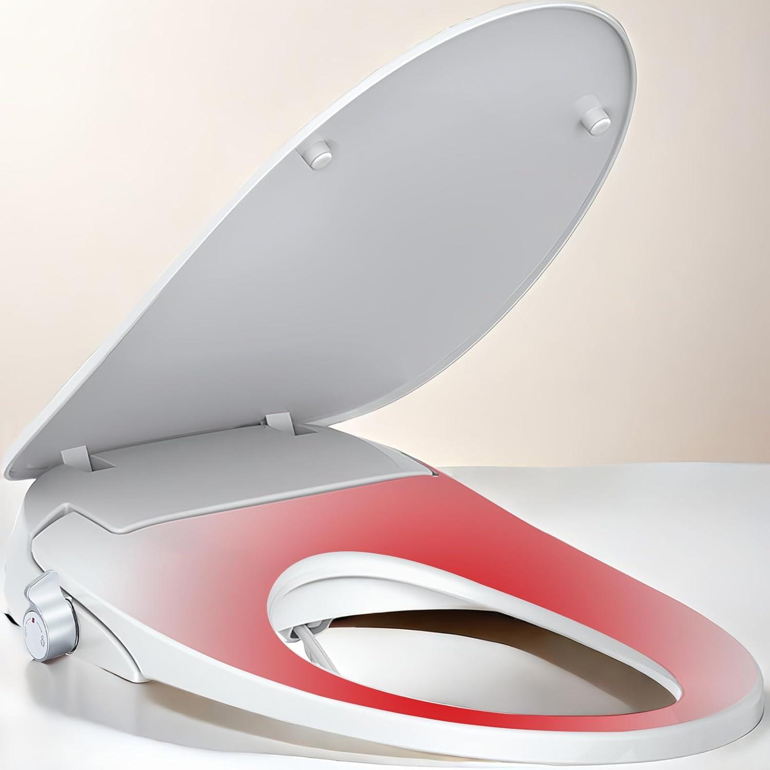 MyDepot Non-Electric Elongated Bidet Toilet Seat with Dual-Mode Nozzle