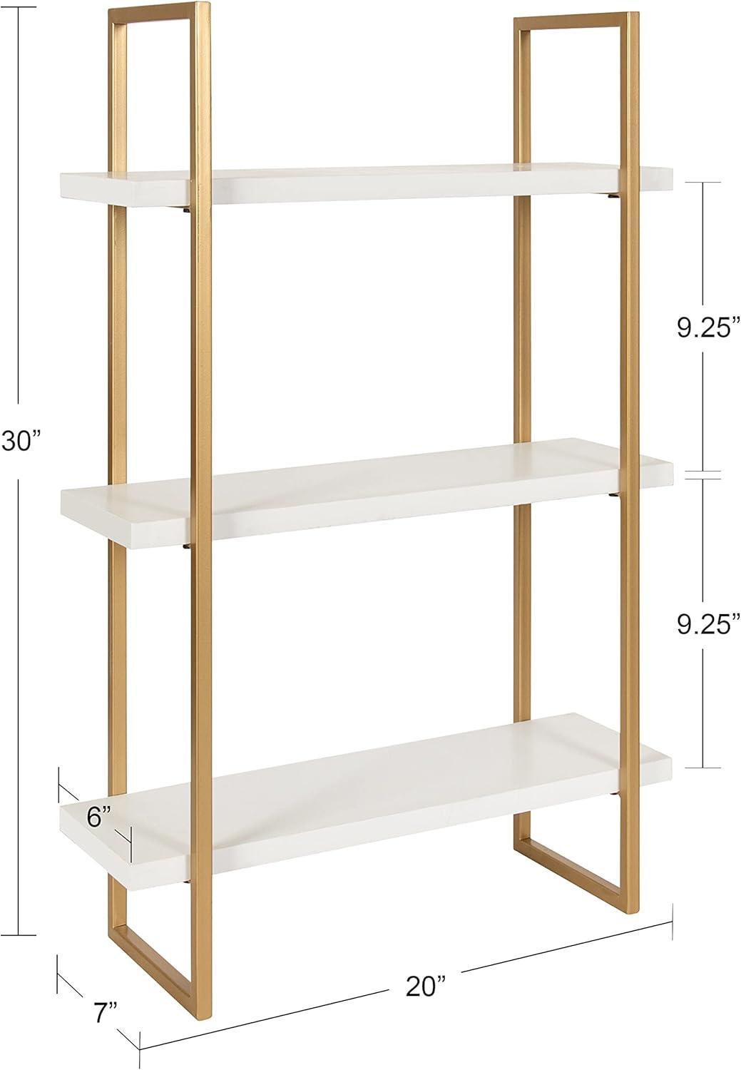 Kate and Laurel 3 Piece Solid Wood Tiered Shelf