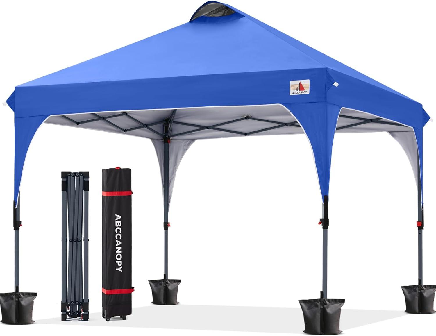 ABCCANOPY 10' x 10' Blue Outdoor Pop up Canopy Tent Camping Sun Shelter-Series