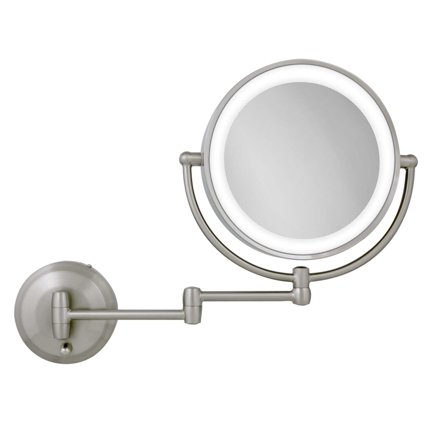 Zadro LED Wall Mounted Makeup Mirror w/ Magnification & Extendable Arm