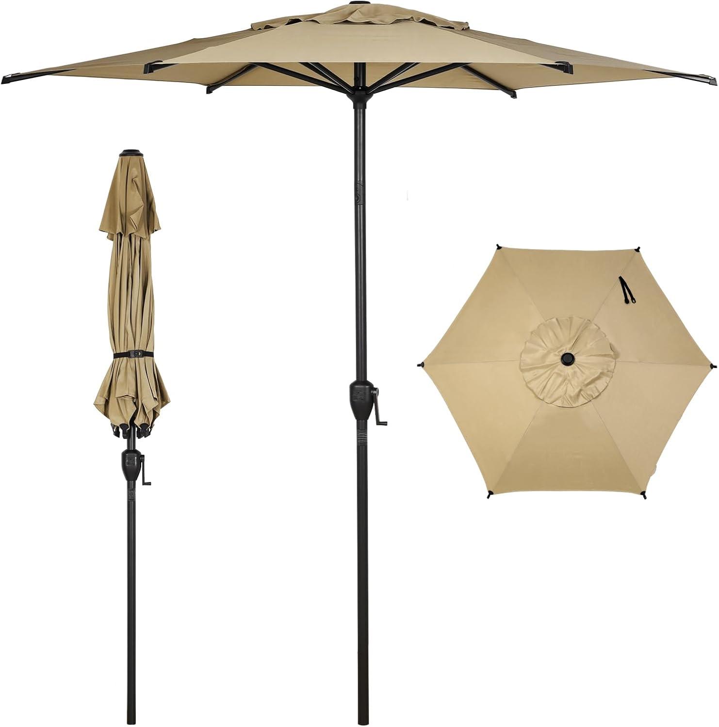 Lyon 90" Market Umbrella with Crank Lift