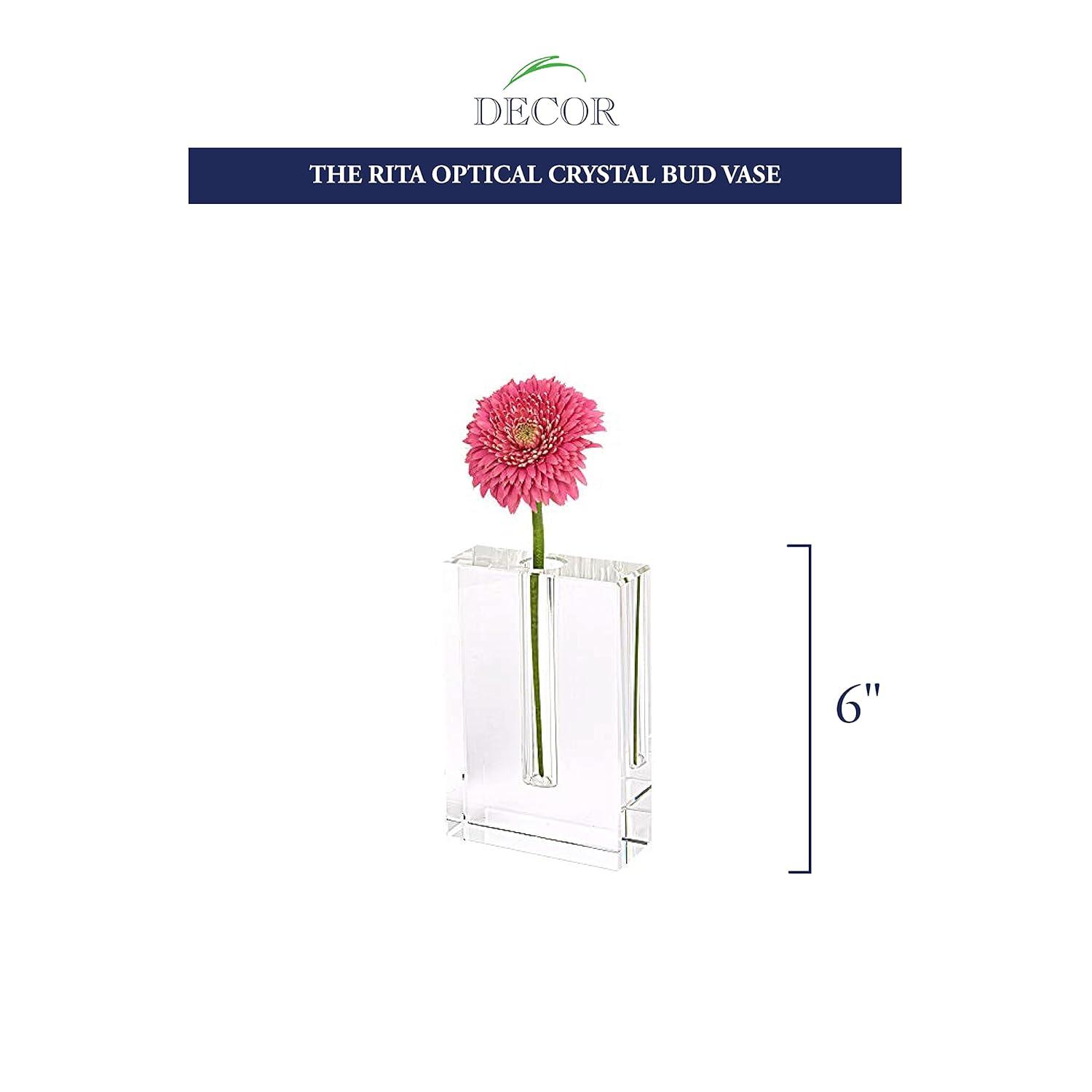 Modern Clear Crystal 6" Table Bud Vase