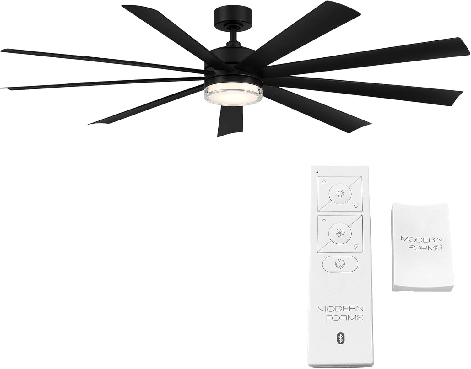 Wynd XL 9 - Blade Outdoor LED Smart Ceiling Fan with Remote Control and Light Kit Included, Works With Alexa and iOS / Android App