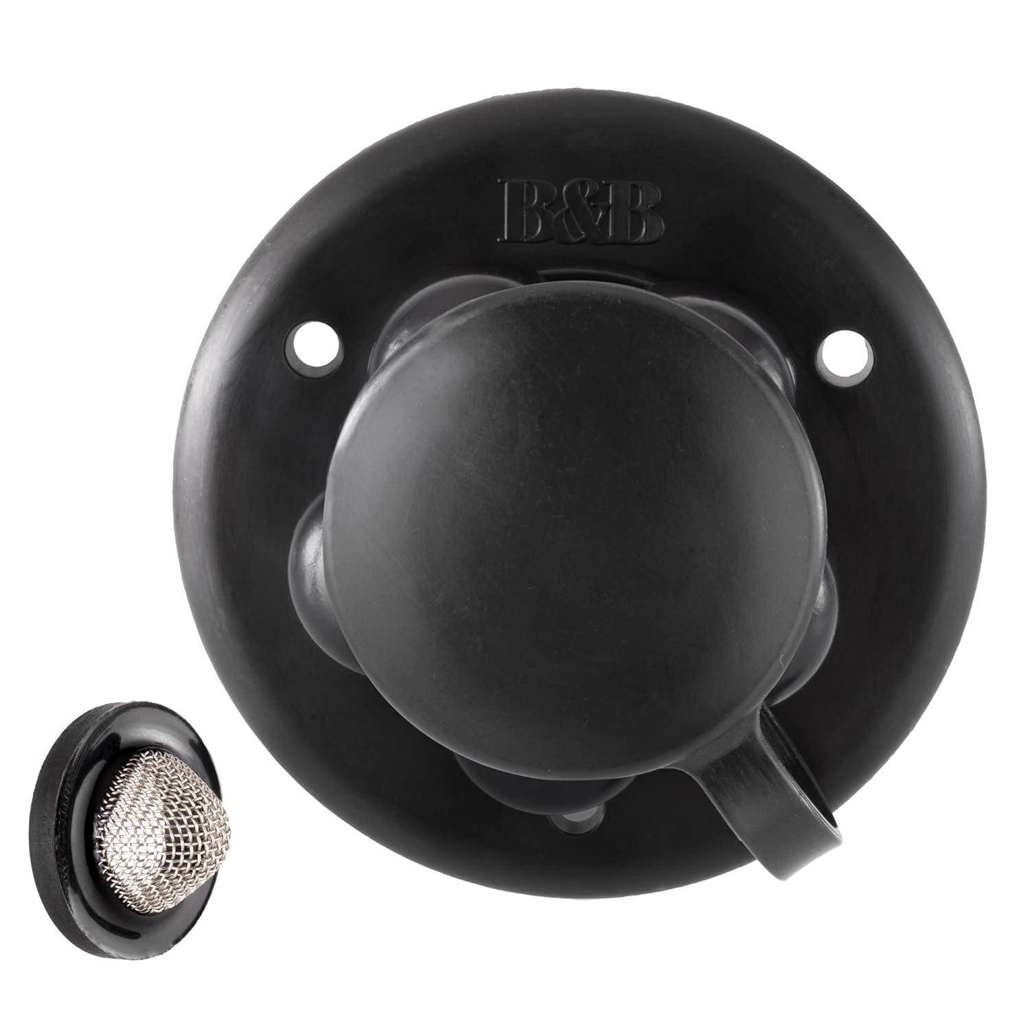 Black Plastic RV City Water Fill Inlet with Check Valve